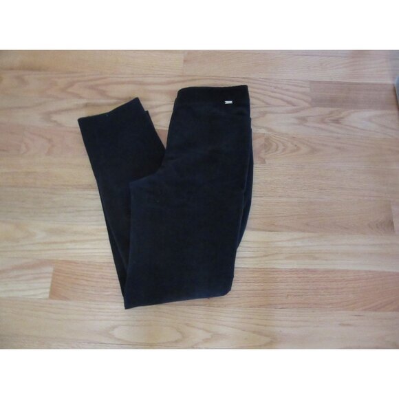 St John Black Corduroy Straight High Rise Pants Size 2, Inseam 29" - Picture 2 of 8